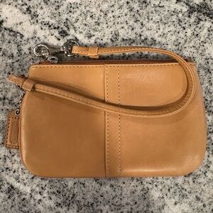 Coach tan wristlet